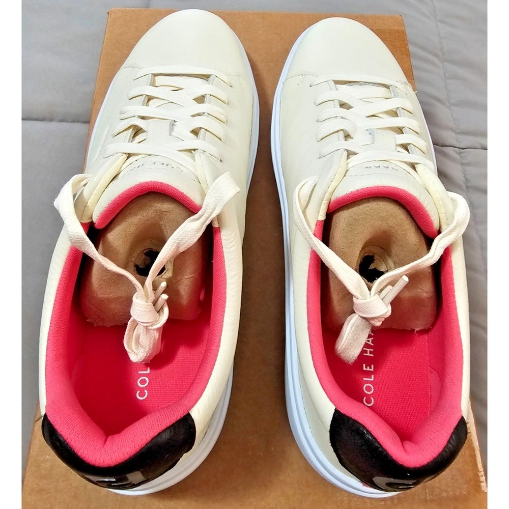 Cole Haan® (Women's 8.5 B) Grand Crosscourt™ Traveler Sneakers in Ivory/Magenta - Picture 6 of 8